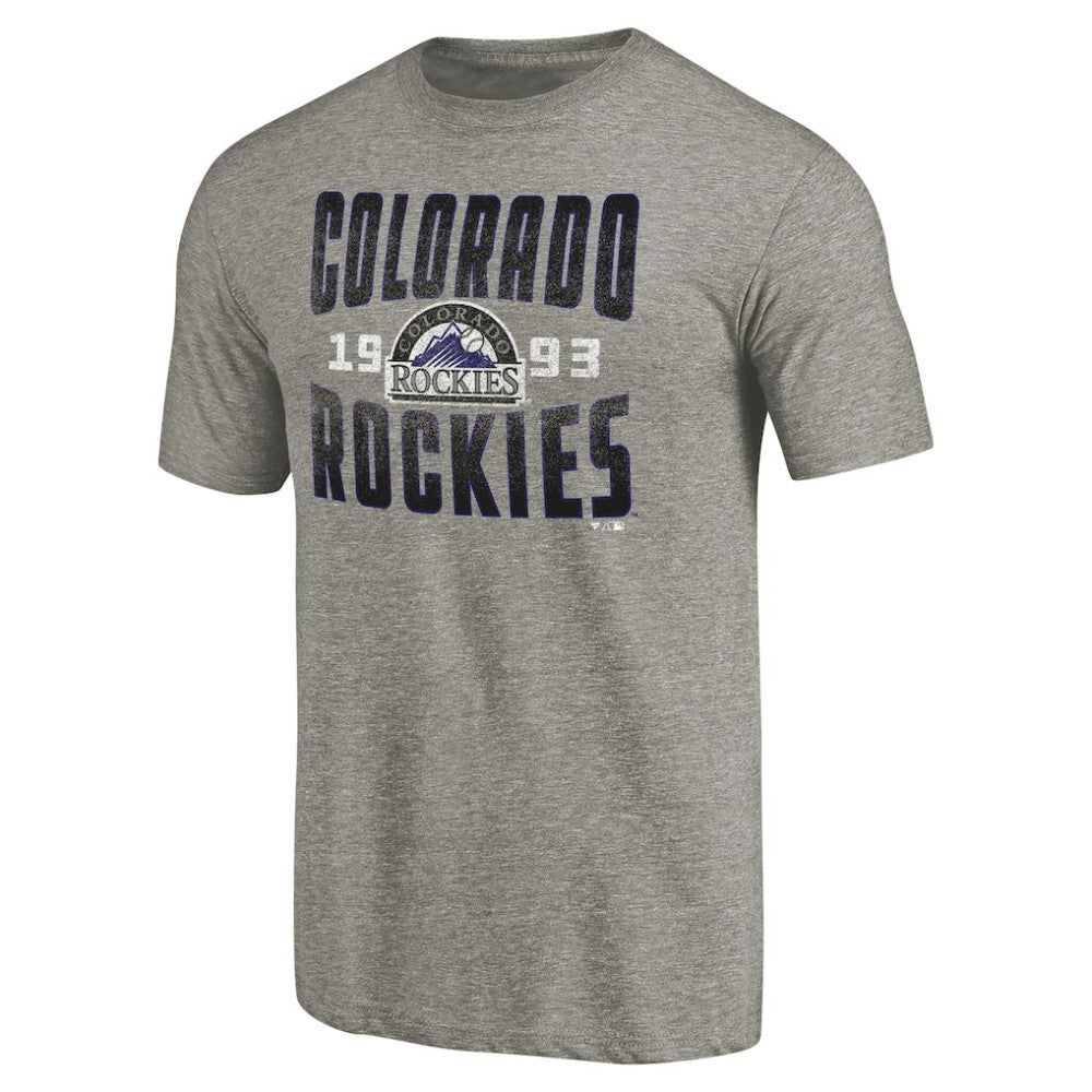 Colorado Rockies Cooperstown Collection Antique Stack Tri-Blend T-Shirt - MLB T-shirts