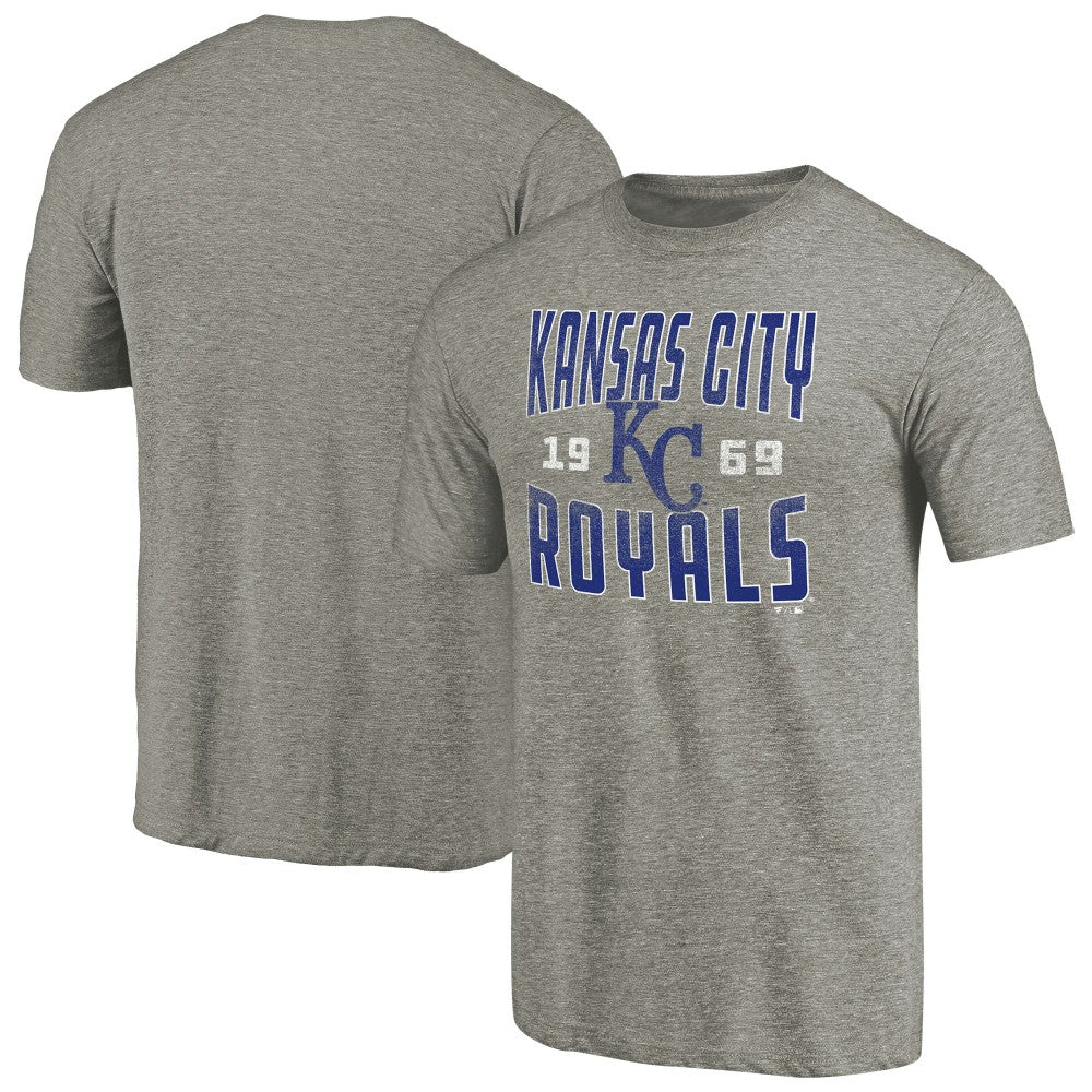 Kansas City Royals Cooperstown Collection Antique Stack Tri-Blend T-Shirt - MLB T-shirts