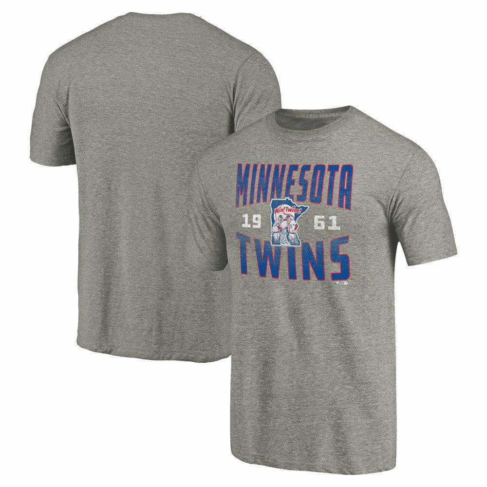 Minnesota Twins Cooperstown Collection Antique Stack Tri-Blend T-Shirt - MLB T-shirts