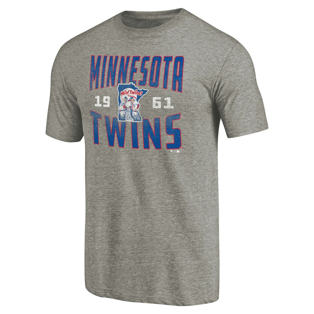 Minnesota Twins Cooperstown Collection Antique Stack Tri-Blend T-Shirt - MLB T-shirts
