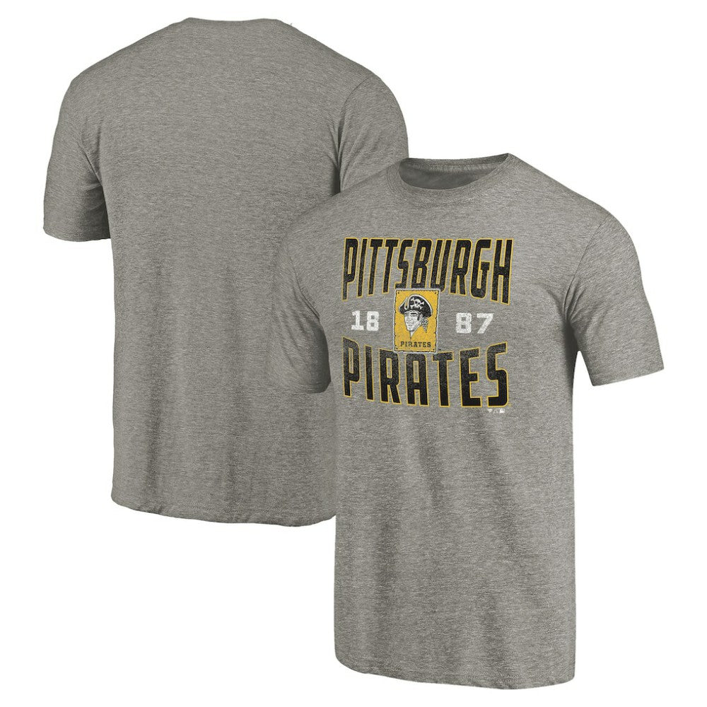 Pittsburgh Pirates Cooperstown Collection Antique Stack Tri-Blend T-Shirt - MLB T-shirts