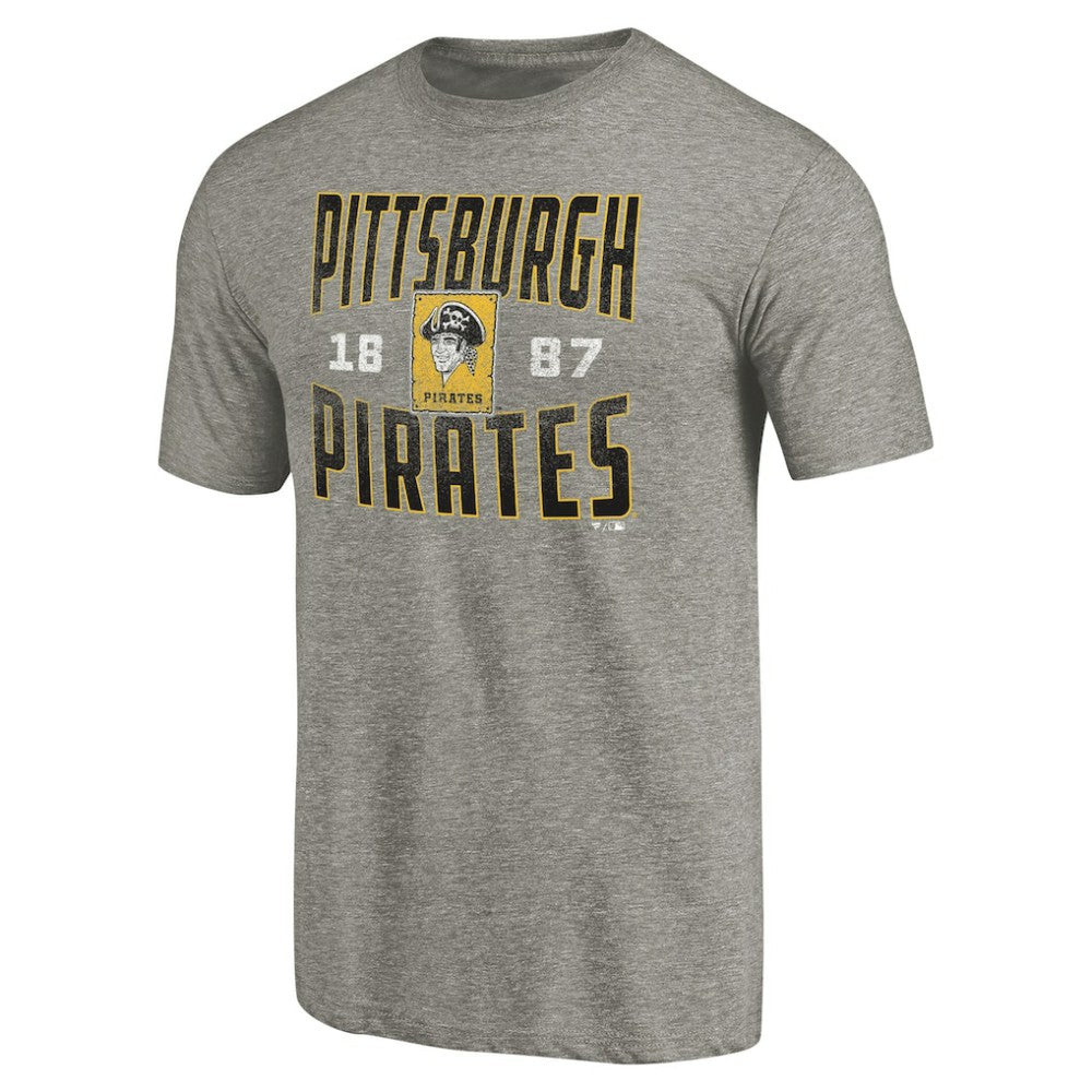 Pittsburgh Pirates Cooperstown Collection Antique Stack Tri-Blend T-Shirt - MLB T-shirts