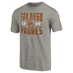 San Diego Padres Cooperstown Collection Antique Stack Tri-Blend T-Shirt - MLB T-shirts