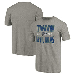 Tampa Bay Rays Cooperstown Collection Antique Stack Tri-Blend T-Shirt - MLB T-shirts