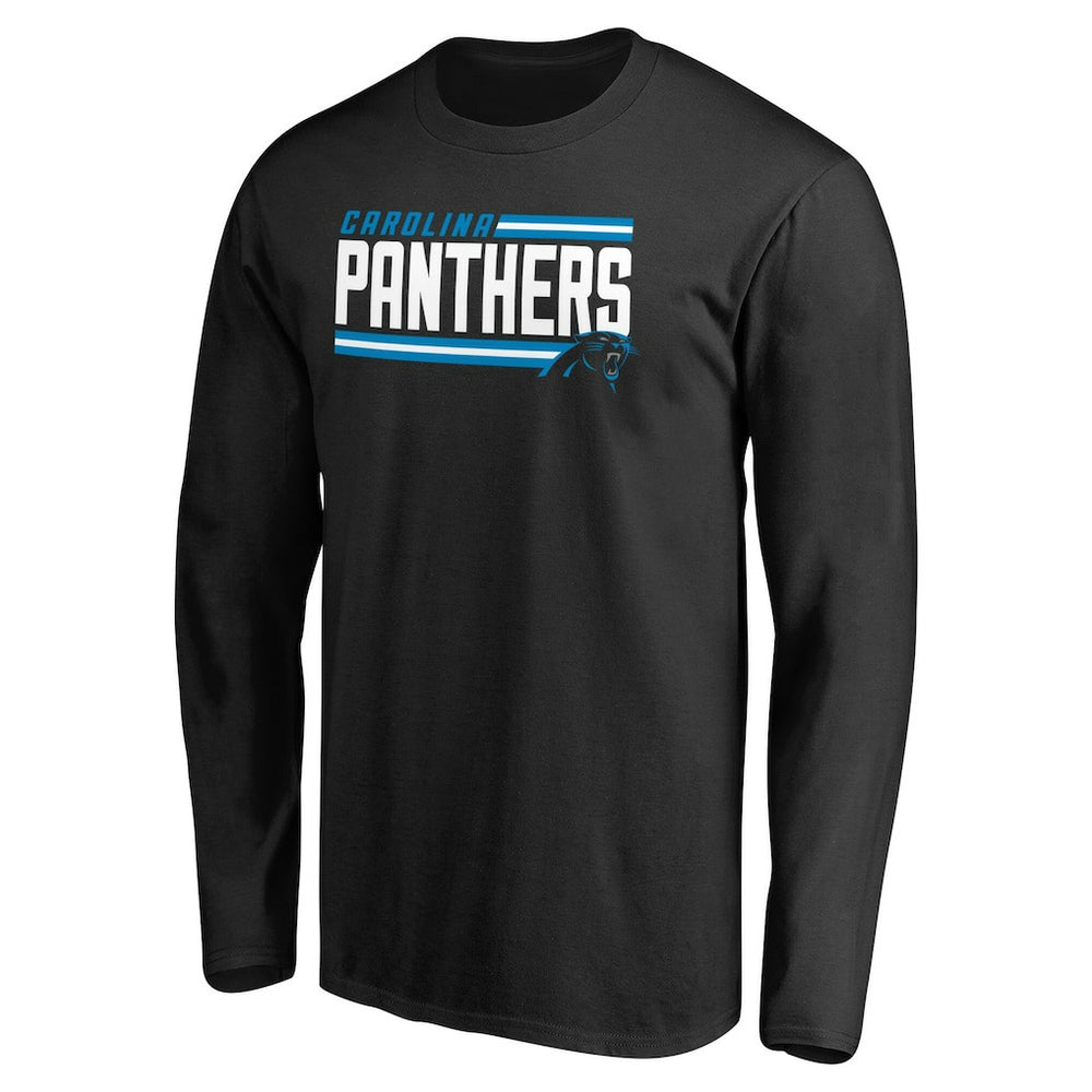 Carolina Panthers Iconic Collection On Side Stripe Long Sleeve T-Shirt | NFL Online