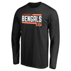 Cincinnati Bengals Iconic Collection On Side Stripe Long Sleeve T-Shirt | NFL On sale