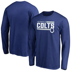 Indianapolis Colts Iconic Collection On Side Stripe Long Sleeve T-Shirt | NFL Outlet