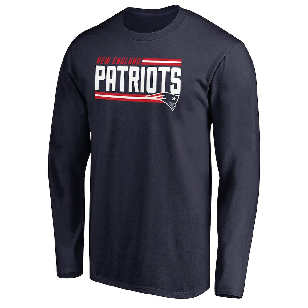 New England Patriots Iconic Collection On Side Stripe Long Sleeve T-Shirt | NFL US