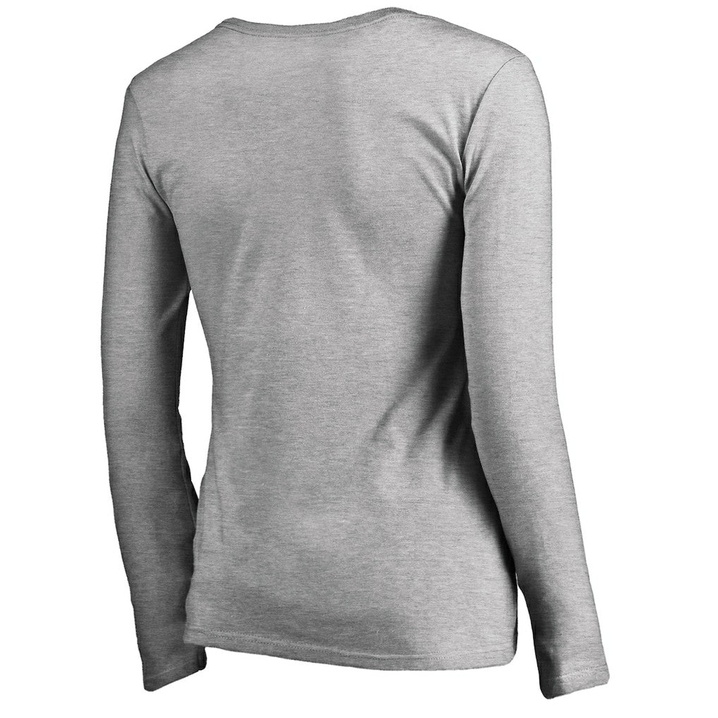 Arizona Cardinals Women's Iconic Collection On Side Stripe Long Sleeve V-Neck T-Shirt | NFL Sale