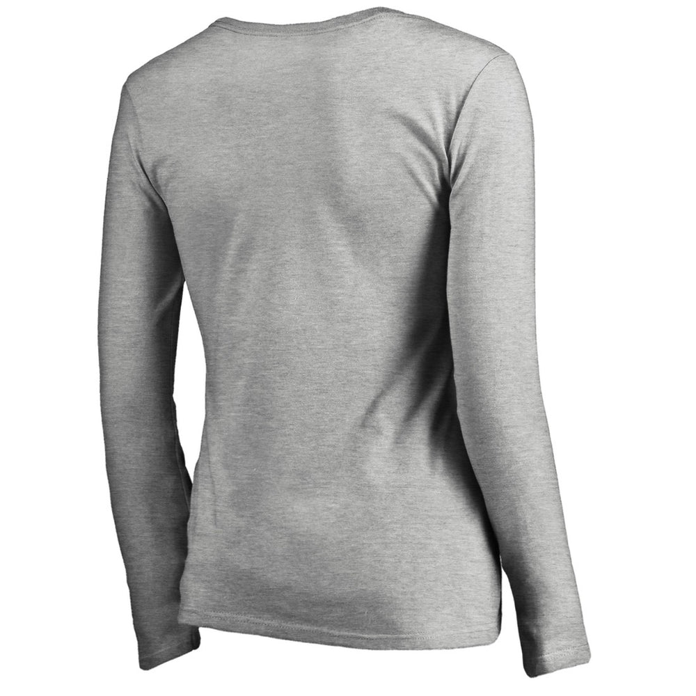 New York Giants Women's Iconic Collection On Side Stripe Long Sleeve V-Neck T-Shirt | NFL Sale