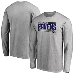Baltimore Ravens Iconic Collection On Side Stripe Long Sleeve T-Shirt | NFL Hot