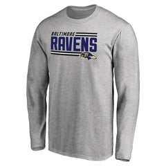 Baltimore Ravens Iconic Collection On Side Stripe Long Sleeve T-Shirt | NFL Hot