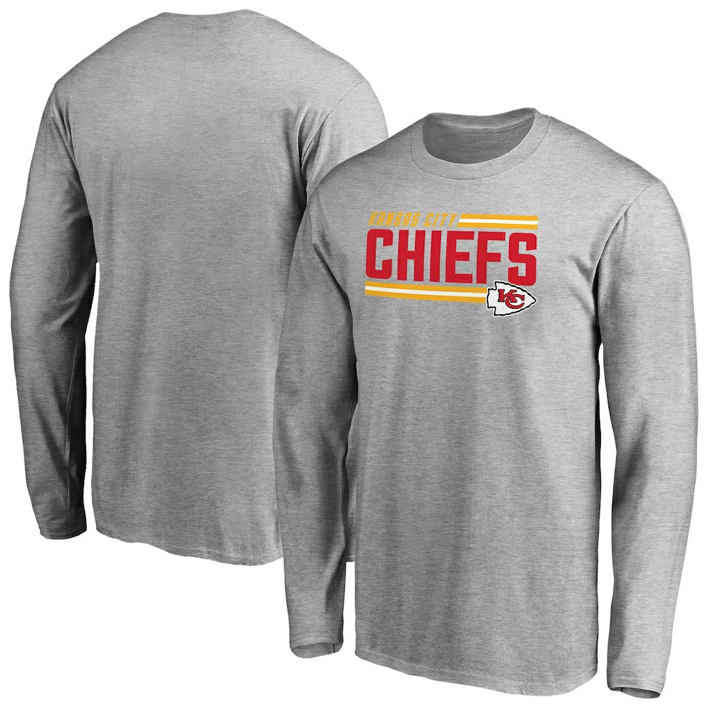 Kansas City Chiefs Iconic Collection On Side Stripe Long Sleeve T-Shirt | NFL Hot