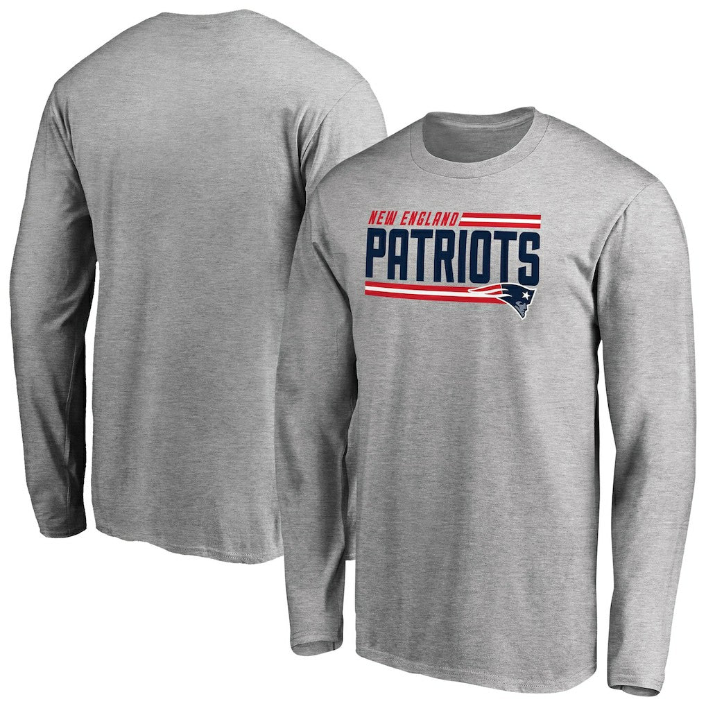 New England Patriots Iconic Collection On Side Stripe Long Sleeve T-Shirt | NFL On sale