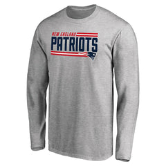 New England Patriots Iconic Collection On Side Stripe Long Sleeve T-Shirt | NFL On sale
