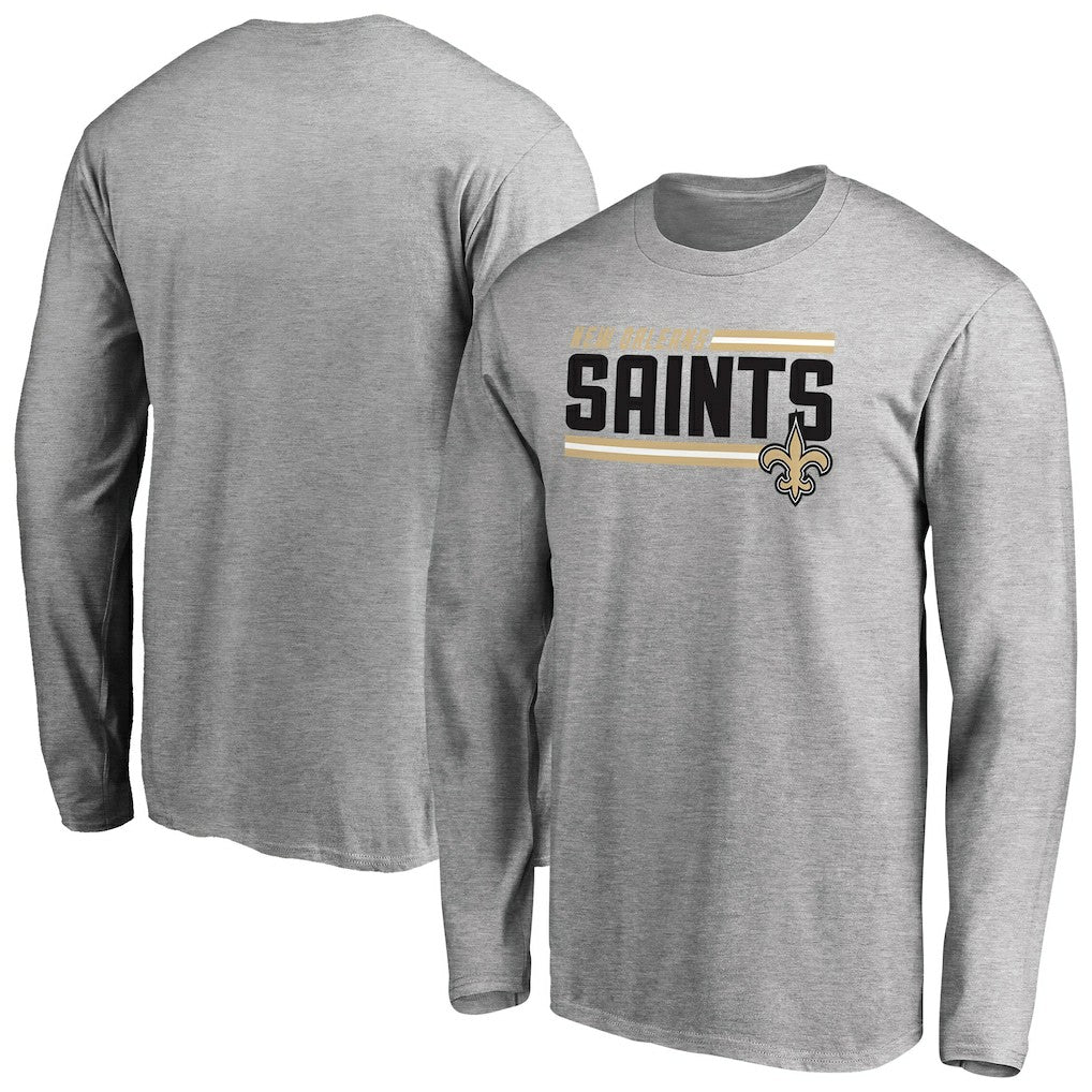 New Orleans Saints Iconic Collection On Side Stripe Long Sleeve T-Shirt | NFL Near me