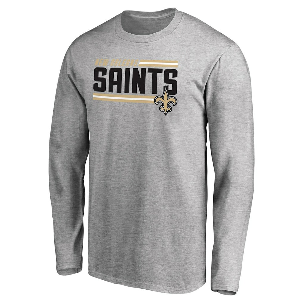 New Orleans Saints Iconic Collection On Side Stripe Long Sleeve T-Shirt | NFL Near me
