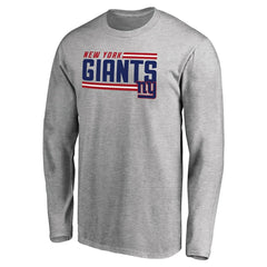 New York Giants Iconic Collection On Side Stripe Long Sleeve T-Shirt | NFL Hot