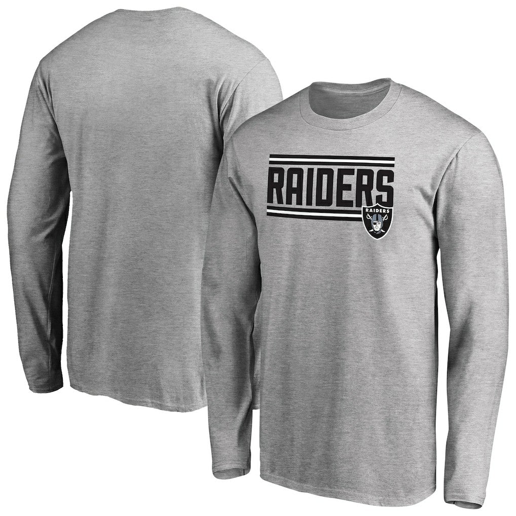 Las Vegas Raiders Iconic Collection On Side Stripe Long Sleeve T-Shirt | NFL Hot