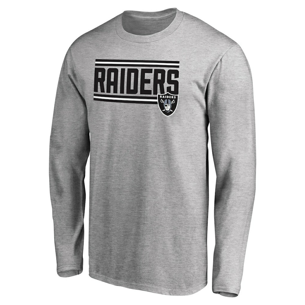 Las Vegas Raiders Iconic Collection On Side Stripe Long Sleeve T-Shirt | NFL Hot