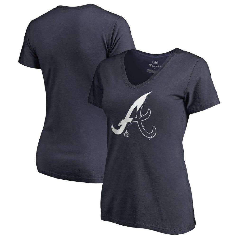 Atlanta Braves Women's X-Ray V-Neck T-Shirt - MLB T-shirts