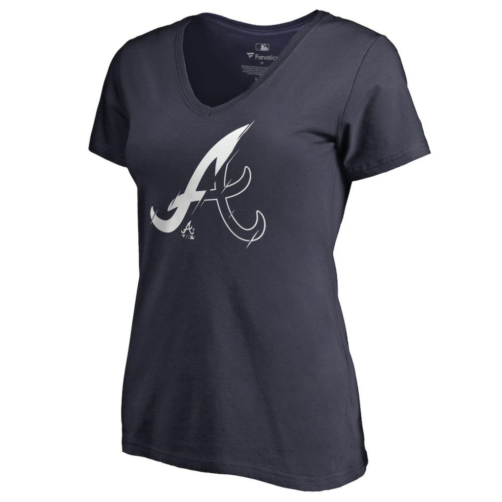 Atlanta Braves Women's X-Ray V-Neck T-Shirt - MLB T-shirts