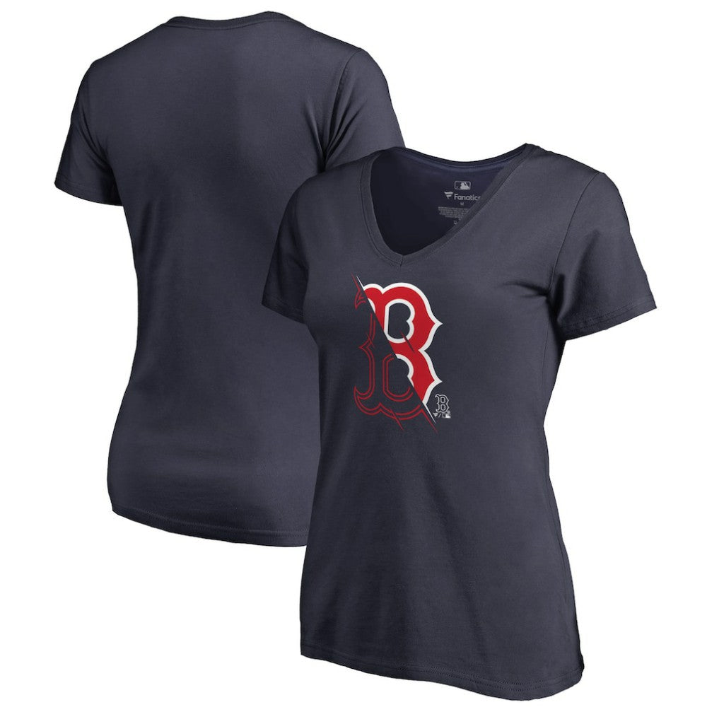 Boston Red Sox Women's X-Ray V-Neck T-Shirt - MLB T-shirts