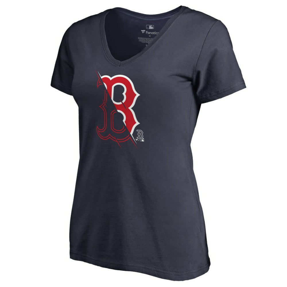 Boston Red Sox Women's X-Ray V-Neck T-Shirt - MLB T-shirts