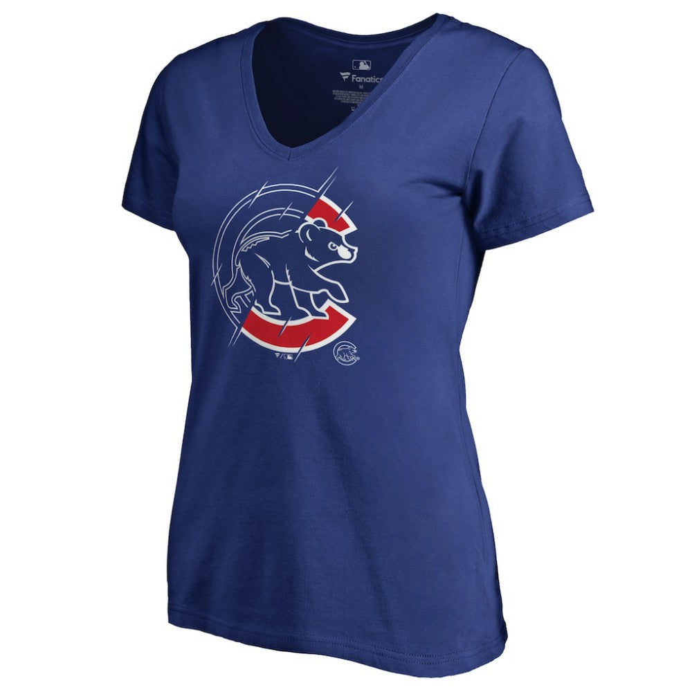 Chicago Cubs Women's X-Ray V-Neck T-Shirt - MLB T-shirts