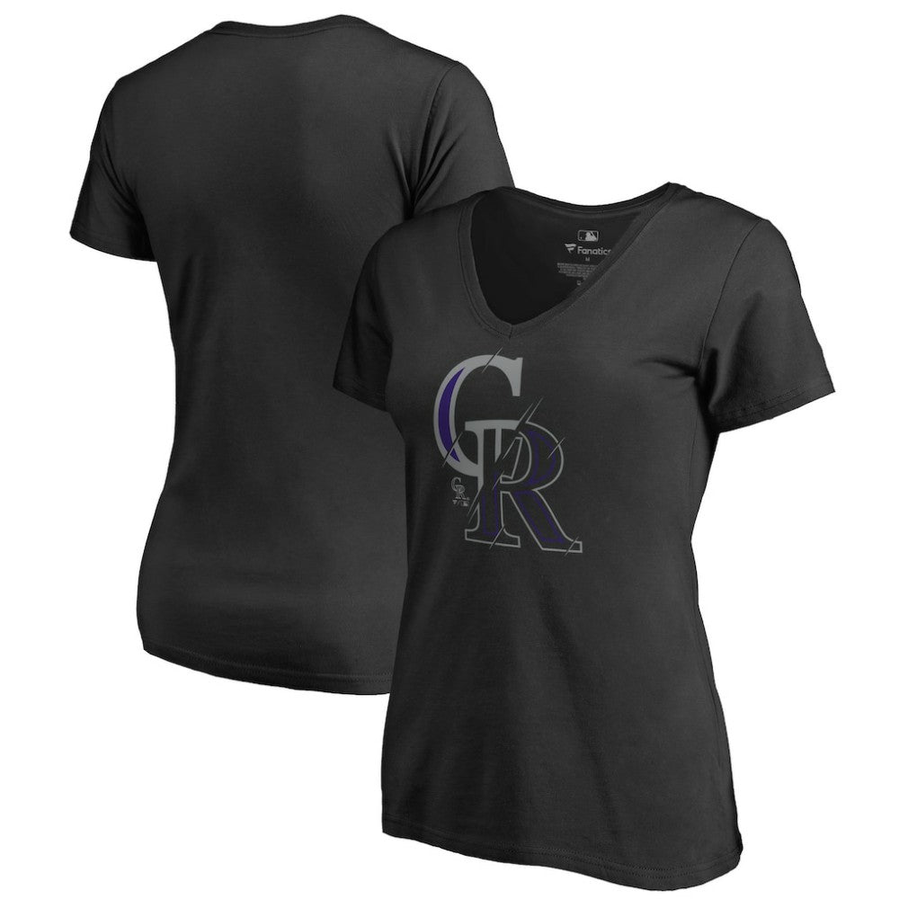 Colorado Rockies Women's X-Ray V-Neck T-Shirt - MLB T-shirts