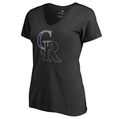 Colorado Rockies Women's X-Ray V-Neck T-Shirt - MLB T-shirts