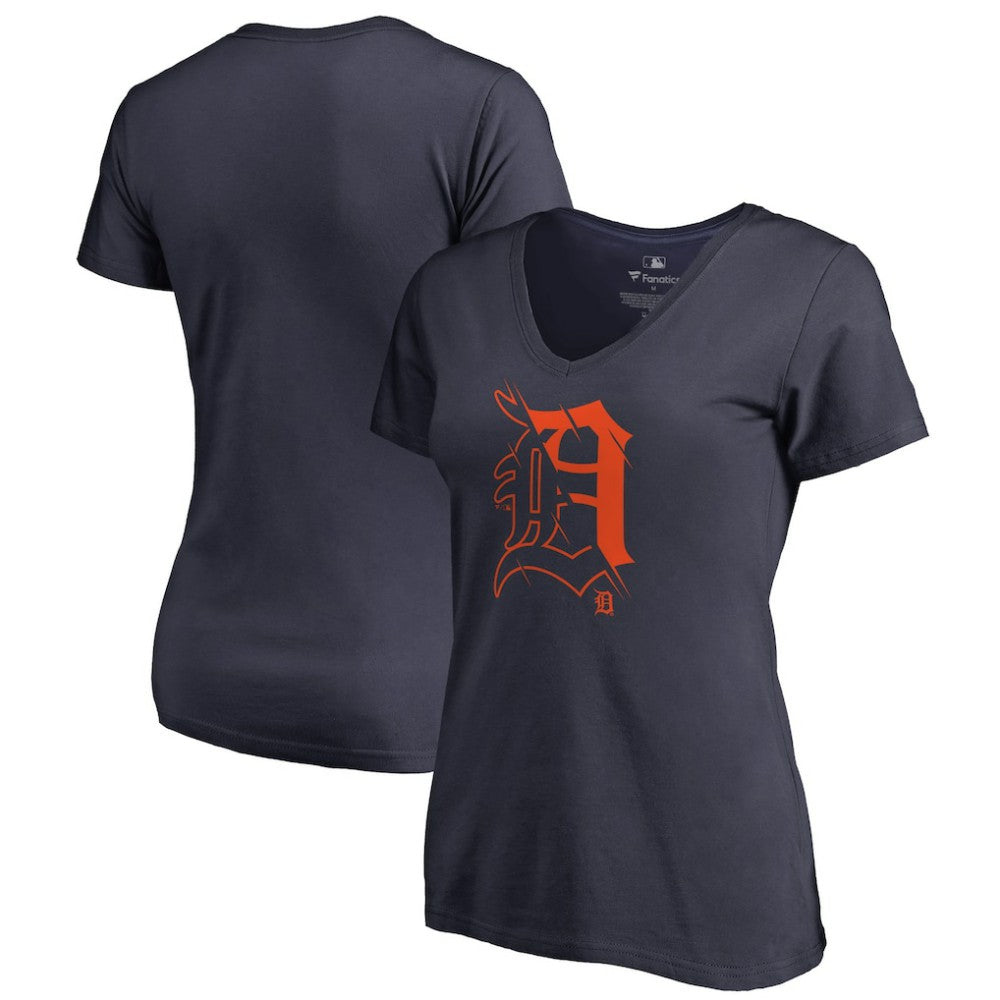 Detroit Tigers Women's X-Ray V-Neck T-Shirt - MLB T-shirts