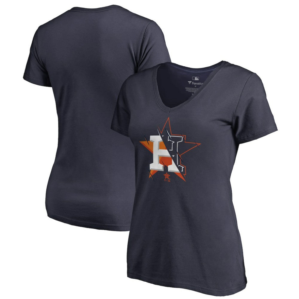Houston Astros Women's X-Ray V-Neck T-Shirt - MLB T-shirts