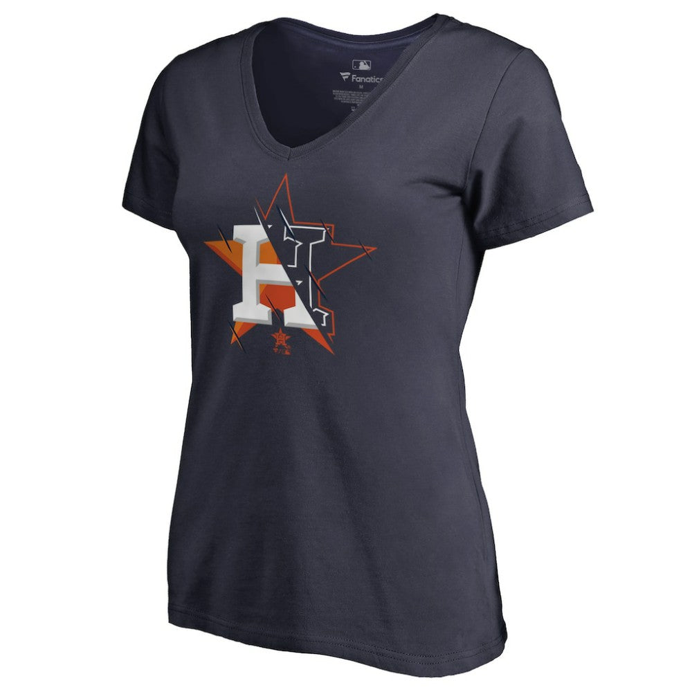 Houston Astros Women's X-Ray V-Neck T-Shirt - MLB T-shirts