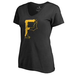 Pittsburgh Pirates Women's X-Ray V-Neck T-Shirt - MLB T-shirts