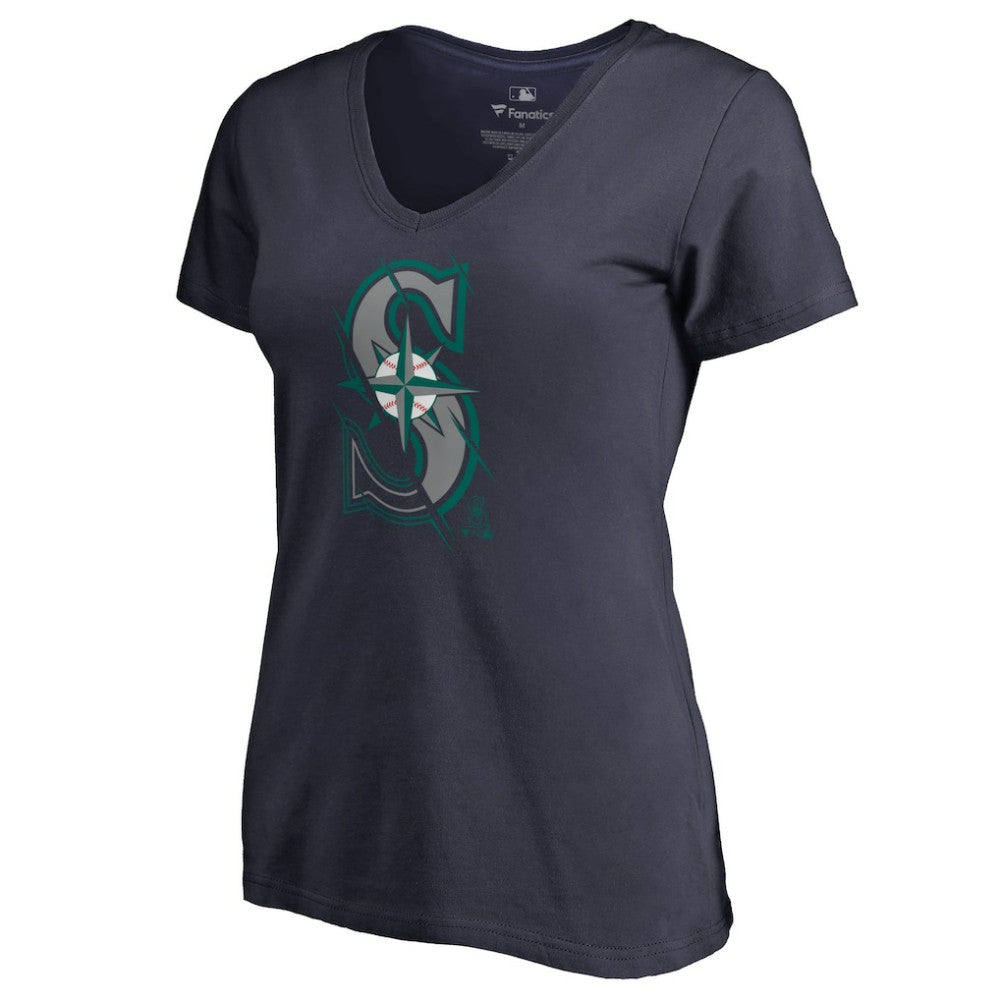 Seattle Mariners Women's X-Ray V-Neck T-Shirt - MLB T-shirts