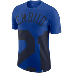 Royal Joel Embiid Philadelphia 76ers Oversized Name & Number T-Shirt | NBA
