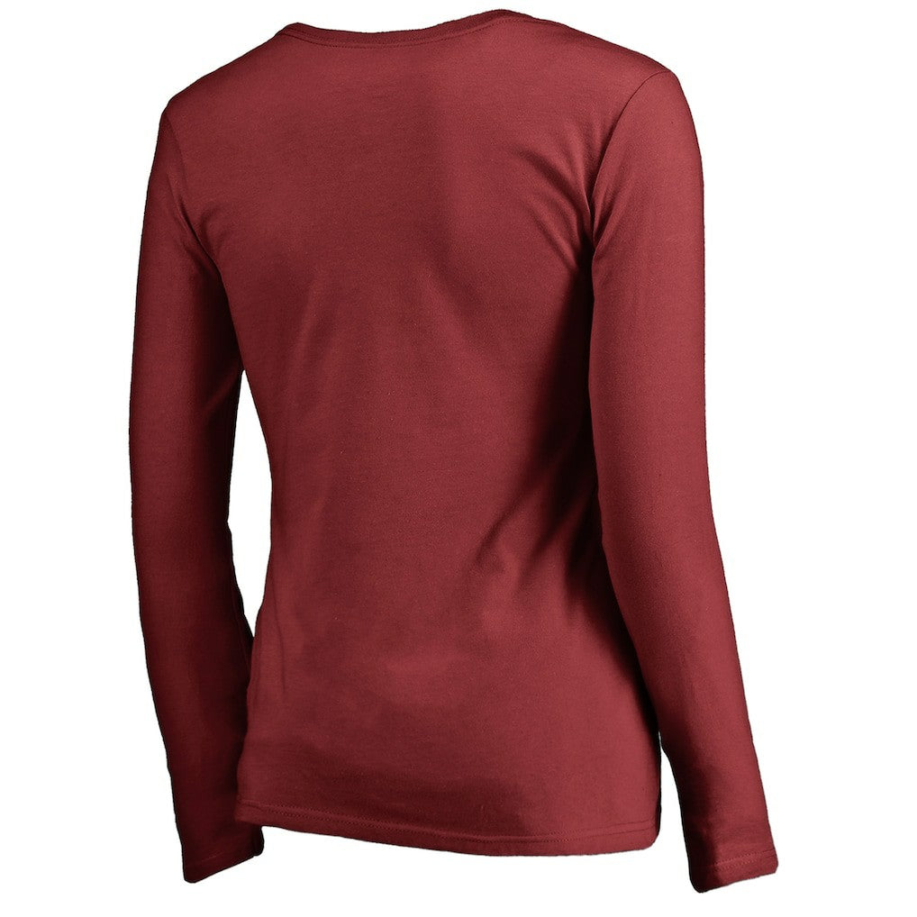 Arizona Cardinals Women's Iconic Collection Script Assist Long Sleeve V-Neck T-Shirt | NFL New
