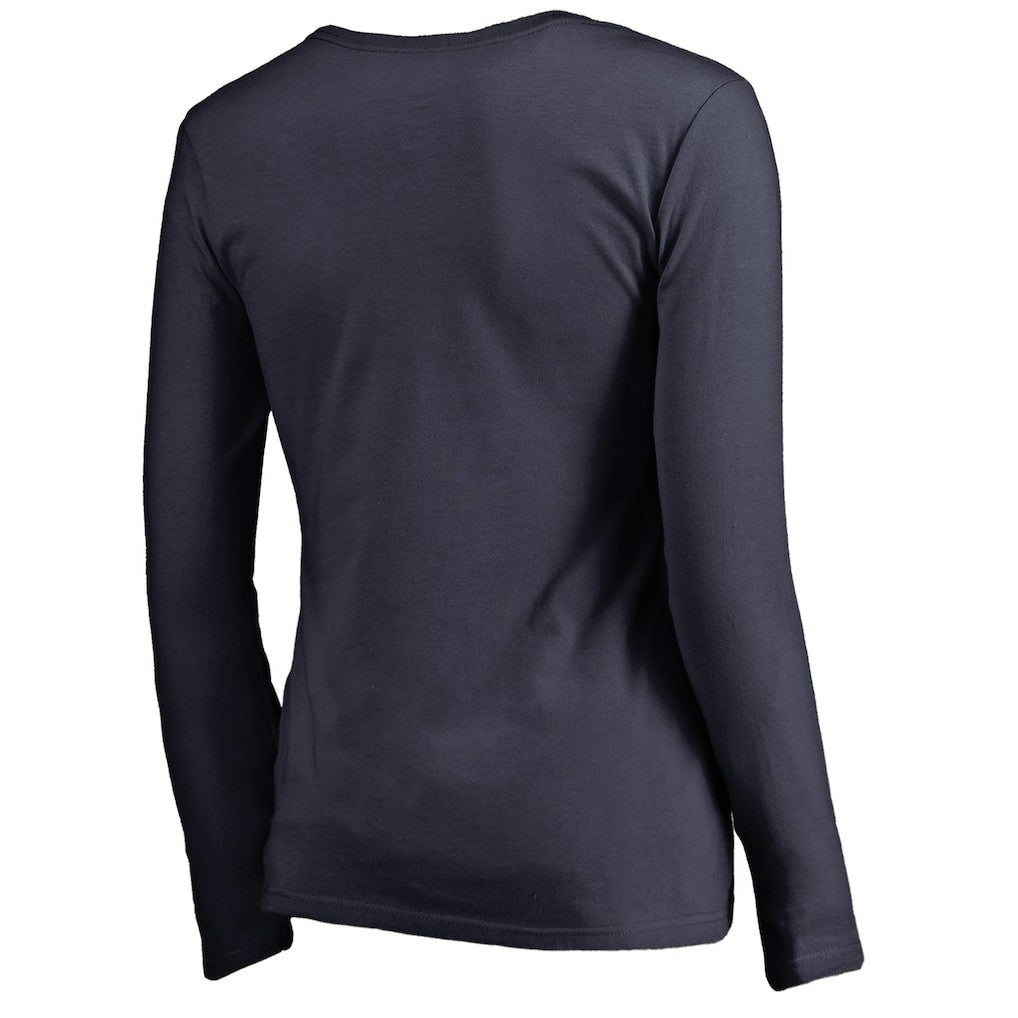 Chicago Bears Women's Iconic Collection Script Assist Long Sleeve V-Neck T-Shirt | NFL Outlet