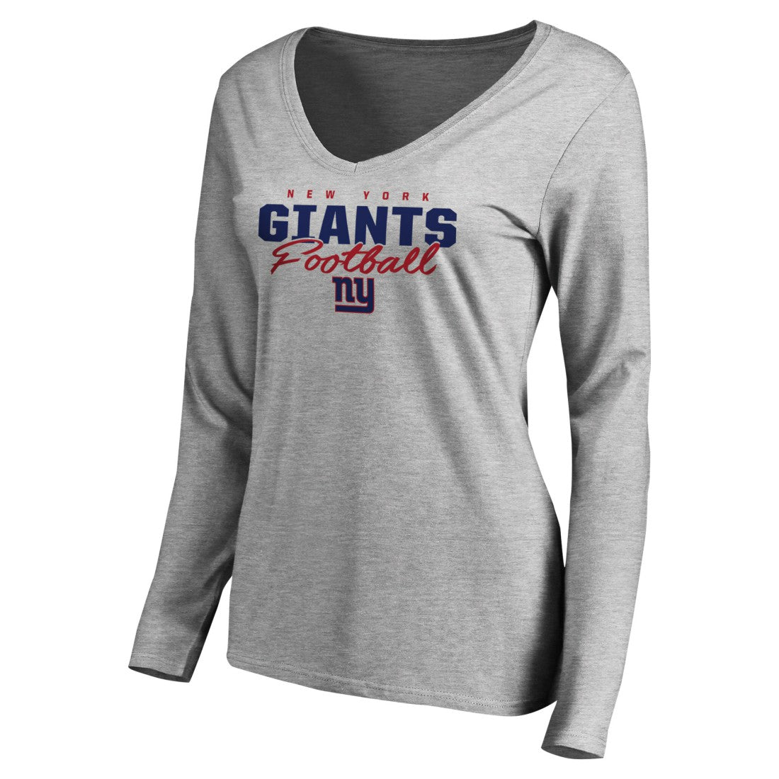 New York Giants Women's Iconic Collection Script Assist Long Sleeve V-Neck T-Shirt | NFL Near me