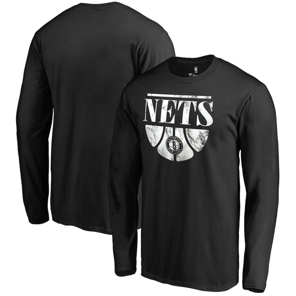 Black Brooklyn Nets Buckets Long Sleeve T-Shirt | NBA