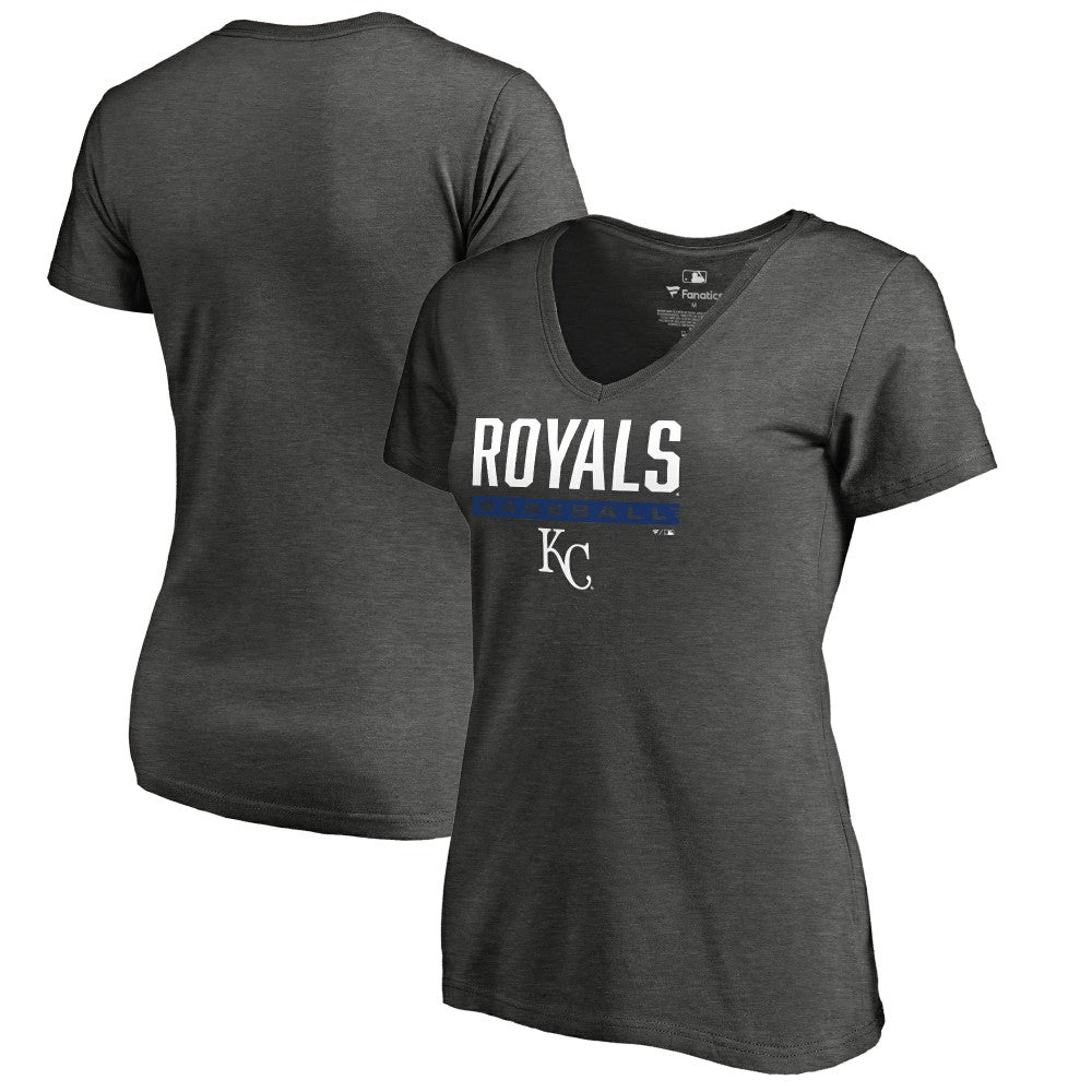 Kansas City Royals Women's Win Stripe V-Neck T-Shirt - MLB T-shirts