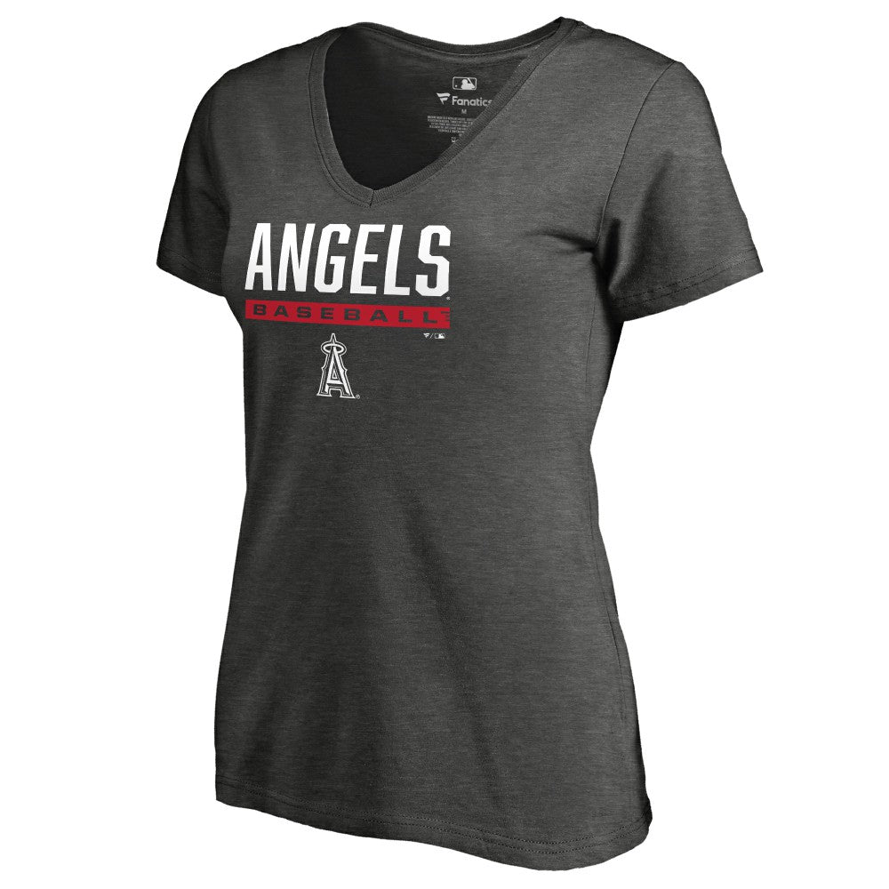 Los Angeles Angels Women's Win Stripe V-Neck T-Shirt - MLB T-shirts