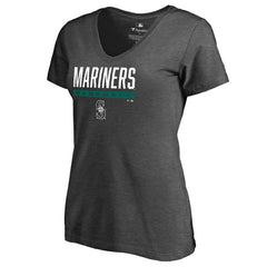 Seattle Mariners Women's Win Stripe V-Neck T-Shirt - MLB T-shirts