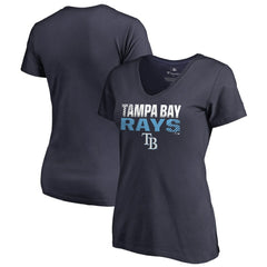 Tampa Bay Rays Women's Fade Out V-Neck T-Shirt - MLB T-shirts