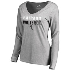 Chicago White Sox Women's Fade Out V-Neck Long Sleeve T-Shirt - MLB T-shirts