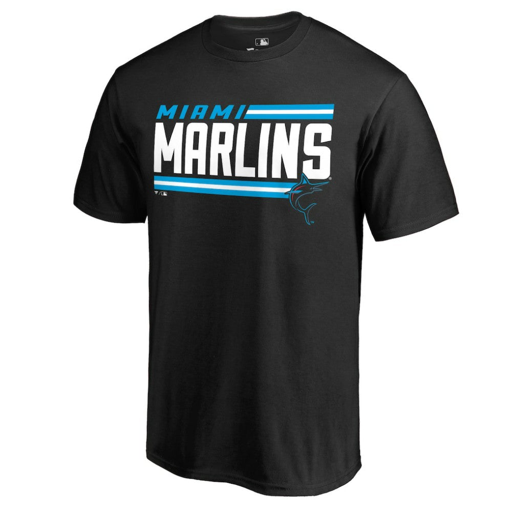 Miami Marlins Onside Stripe T-Shirt - MLB T-shirts