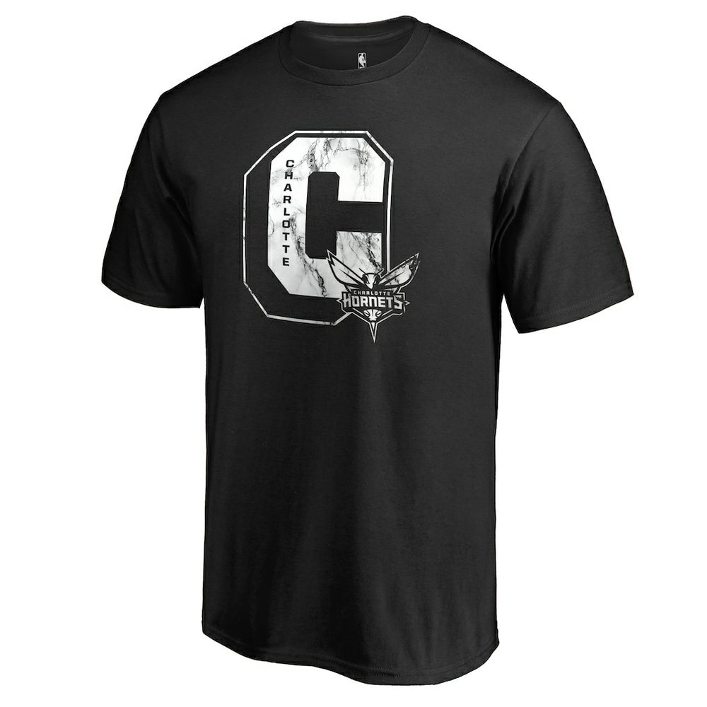 Black Charlotte Hornets Letterman T-Shirt | NBA