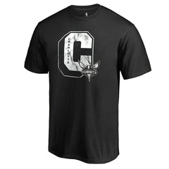 Black Charlotte Hornets Letterman T-Shirt | NBA