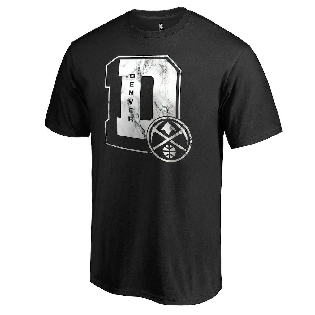 Black Denver Nuggets Letterman T-Shirt sale | NBA